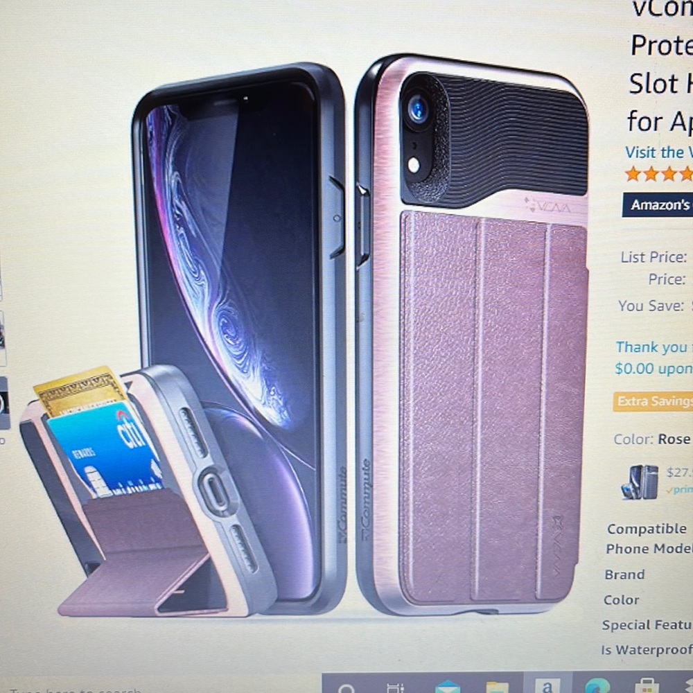IPhone XR Wallet Case with Kickstand